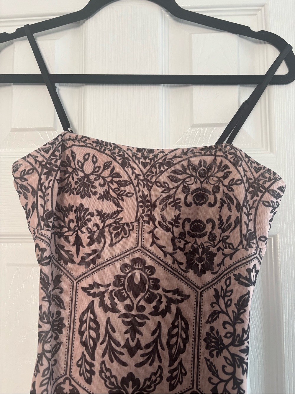 Commense Beige and Black Printed Maxi Dress - Picture 4 of 8